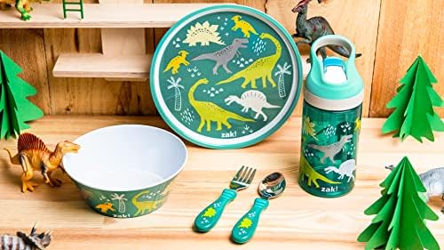 Zak Designs Dinosaur 5-Piece Dinnerware Set for Kids Ages 3