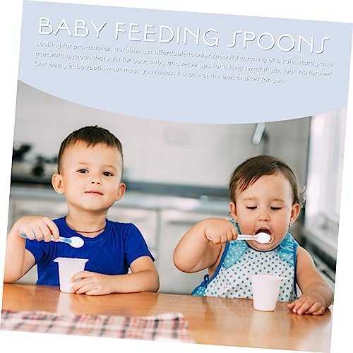 RORPOIR 2PCS Soft Spoons for Self Feeding and Durable Cutlery Set