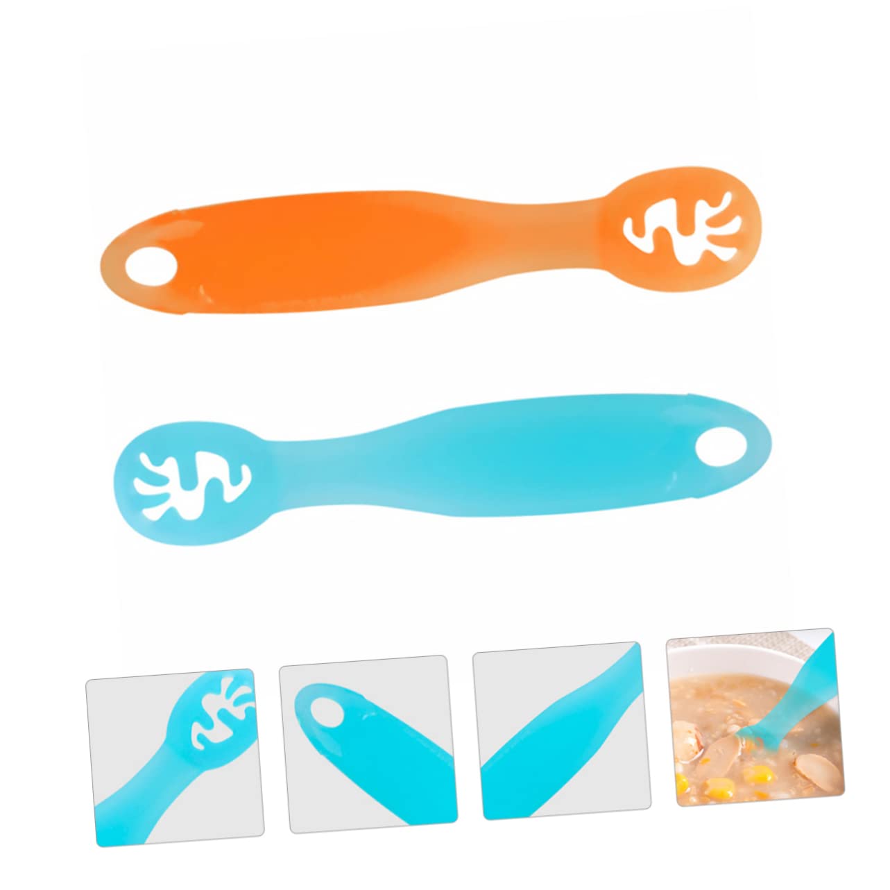 Totority 2PCS Safe Learning Spoons Set 1