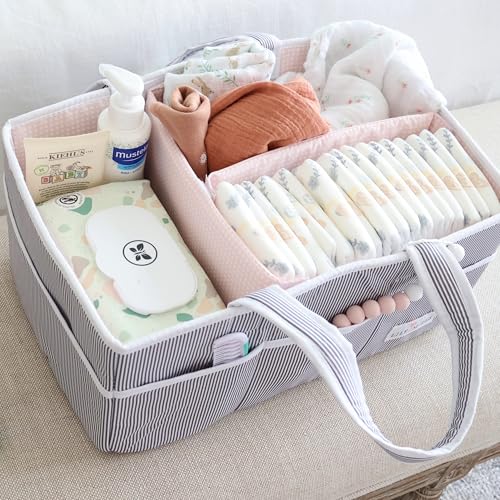 Lily Miles Pink Blush Diaper Caddy Organizer