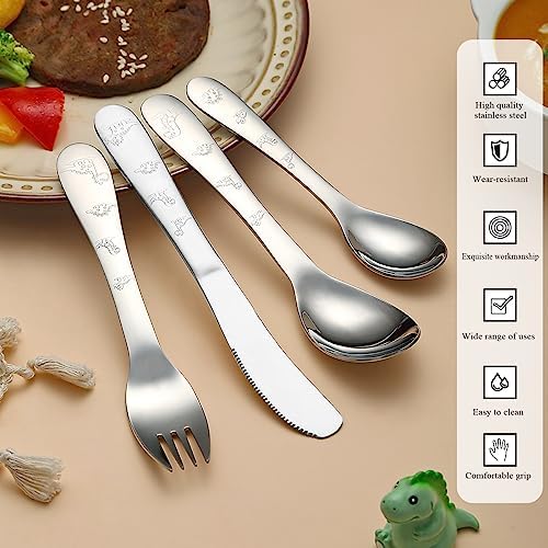 Evanda Toddler Cutlery Set with Dinosaur Design 1