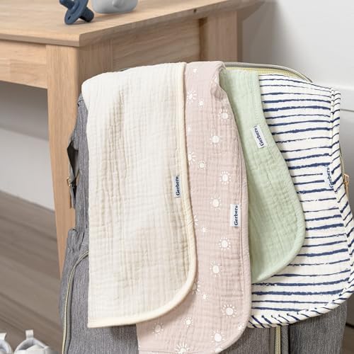 Gerber Baby Unisex Burp Cloths 6-Pack Large 20 x 10 Vanilla