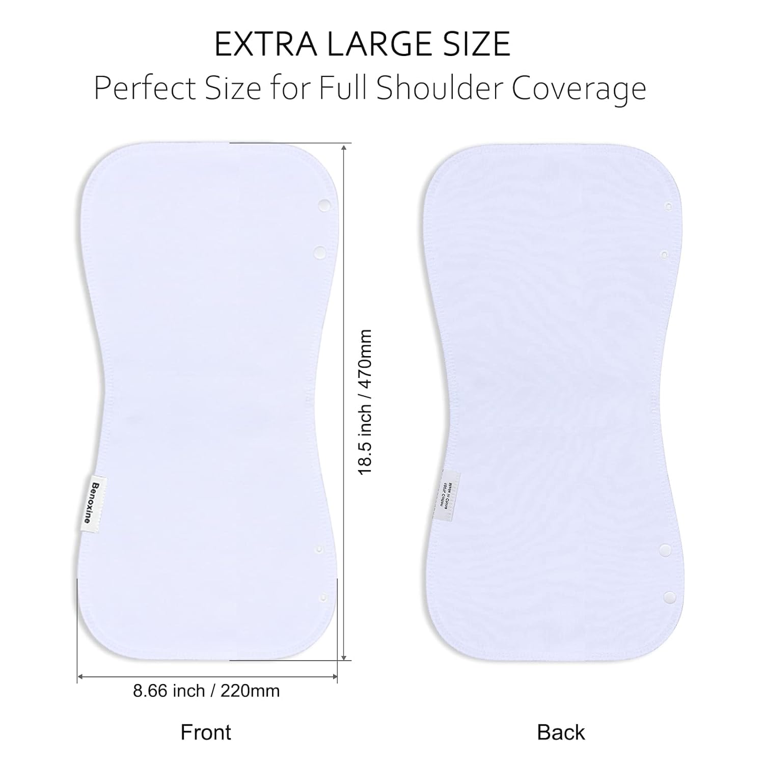 Benoxine Baby Burp Cloth Set 12 Pack 3 Layers 100 Cotton