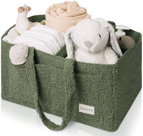 ZICOTO Baby Caddy Organizer - 3 Compartment Storage Basket
