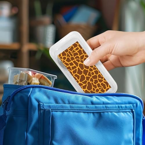 Giraffe Print Cutlery Set with Travel Case Stainless Steel Forks and Spoons