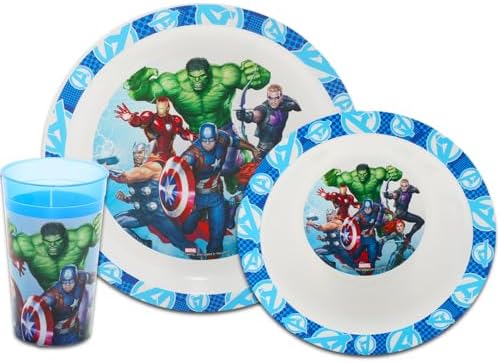Marvel Avengers Dinnerware Set for Kids - 3 Pc Bundle