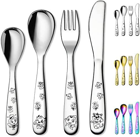 Berglander Toddler 4-Piece Stainless Steel Flatware Set 1