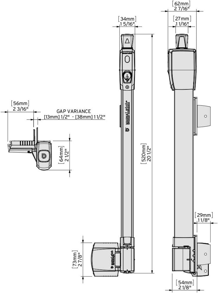 DD Technologies ML3TPKA MagnaLatch Top Pull Gate Safety Latch