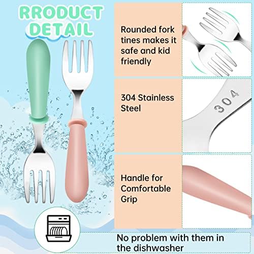 YACAISI 12PCS Toddler Forks BPA Free Kids Cutlery Set