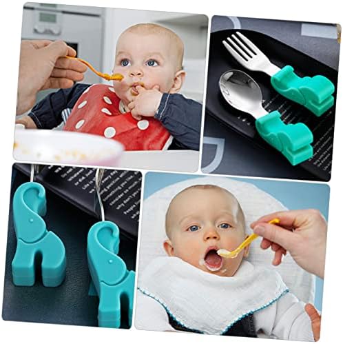 GARVALON Spoon and Fork Set with Elephant Storage Case 1