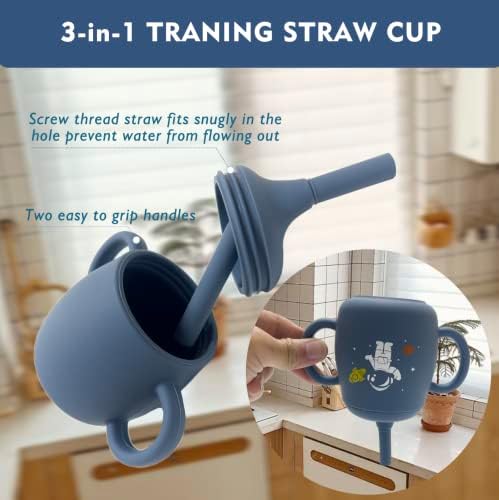Visucachi Baby Feeding Set with Suction Bowl Plate