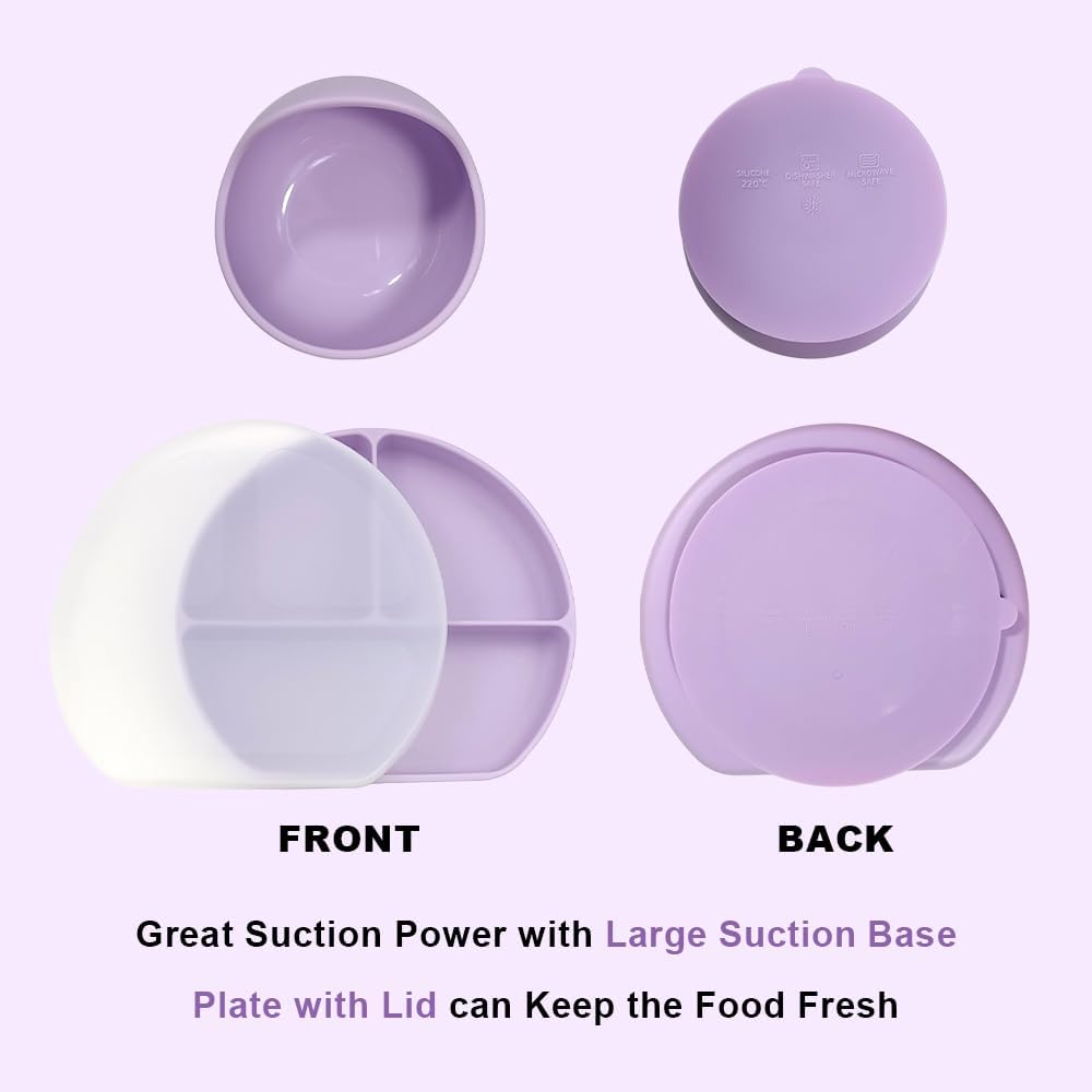 BY FOREV Silicone Baby Feeding Set with Sippy Cup and Bib