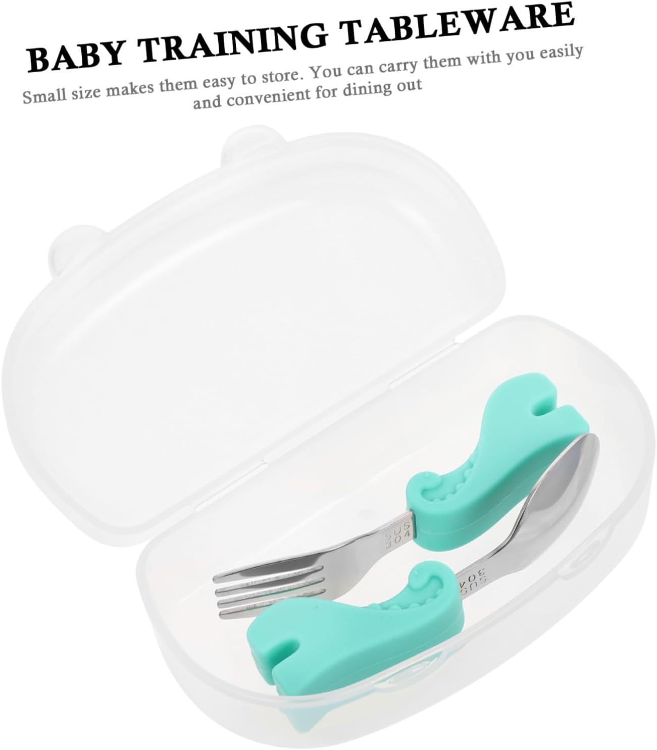 Beatifufu Dinosaur Cutlery Set for Baby Feeding