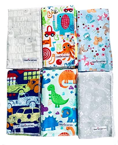 I Heart Art and Baby Random Print Burp Cloth Set