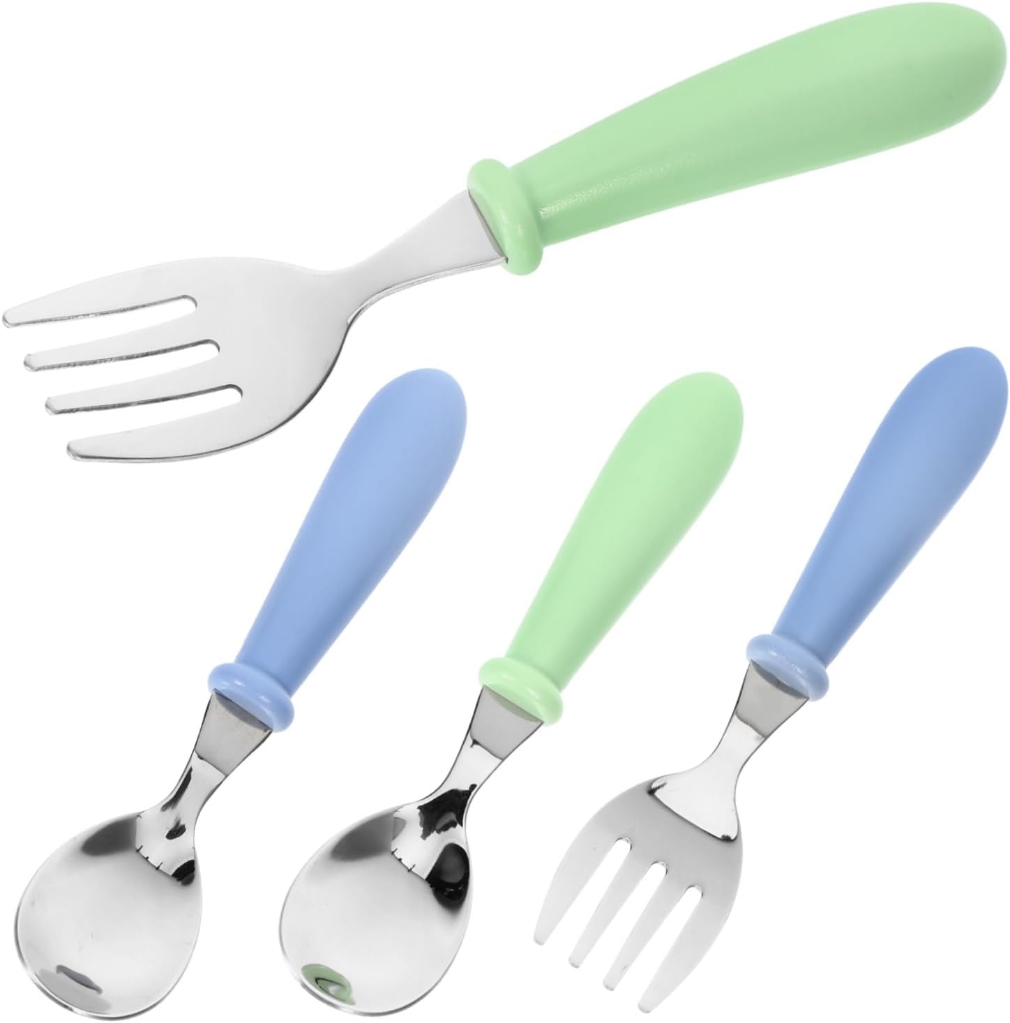 ifundom 4Pcs Stainless Steel Utensils Set for Babies