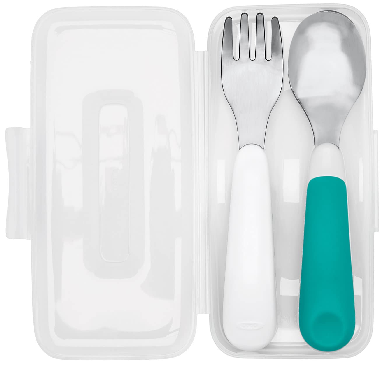 OXO Tot On-The-Go Fork and Spoon Set Teal