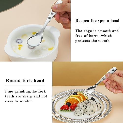 Evanda Toddler Cutlery Set 6 Pieces Dinosaur Forks and Spoons
