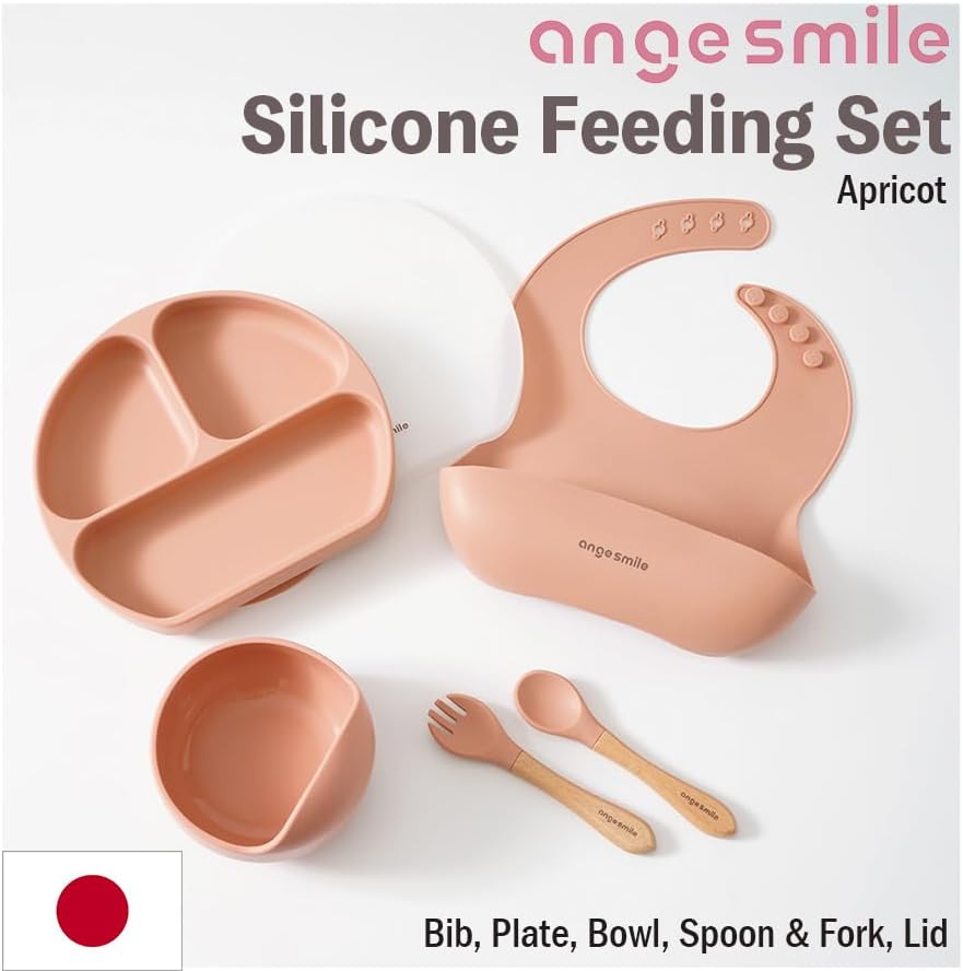 Ange Smile 12-Piece Silicone Feeding Set for 6 Months Toddler