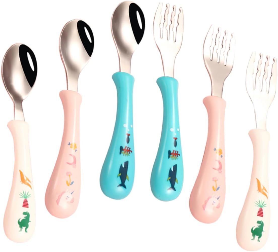 3 Piece Cartoon Stainless Steel Utensils Set