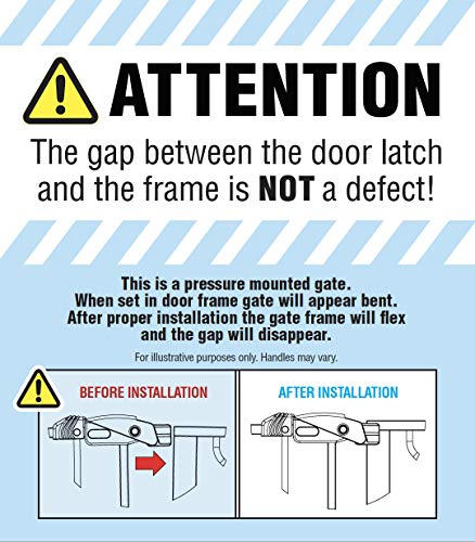 Regalo Extra Tall Walk Thru Baby Gate with 4-Inch Extension Kit Black
