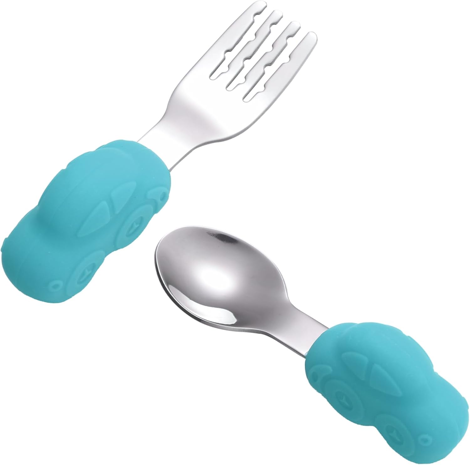 Hoement Stainless Steel Spoon and Fork Set 1 Pair