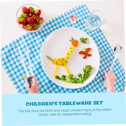 SOESFOUFU Utensil Set 5 Forks 5 Spoons Dishwasher Safe