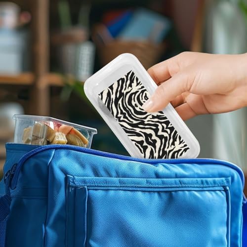 Zebra Animal Print Stainless Steel Utensils Set with Travel Case