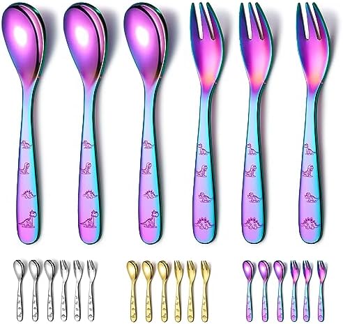 Evanda Rainbow Toddler Cutlery Set 6 Pieces