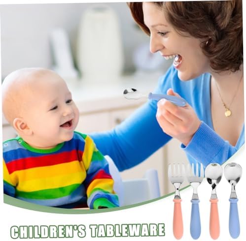 SECFOU 4Pcs Baby Utensils Set for Little Hands