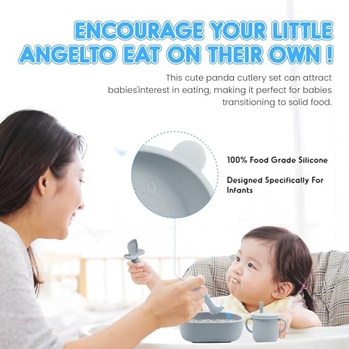 OEC-T5 10-Piece Silicone Baby Feeding Set for 6 Months