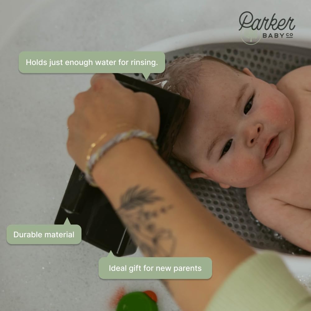 Parker Baby Bath Rinse Cup - BPA Free Food Grade 18oz Pourer