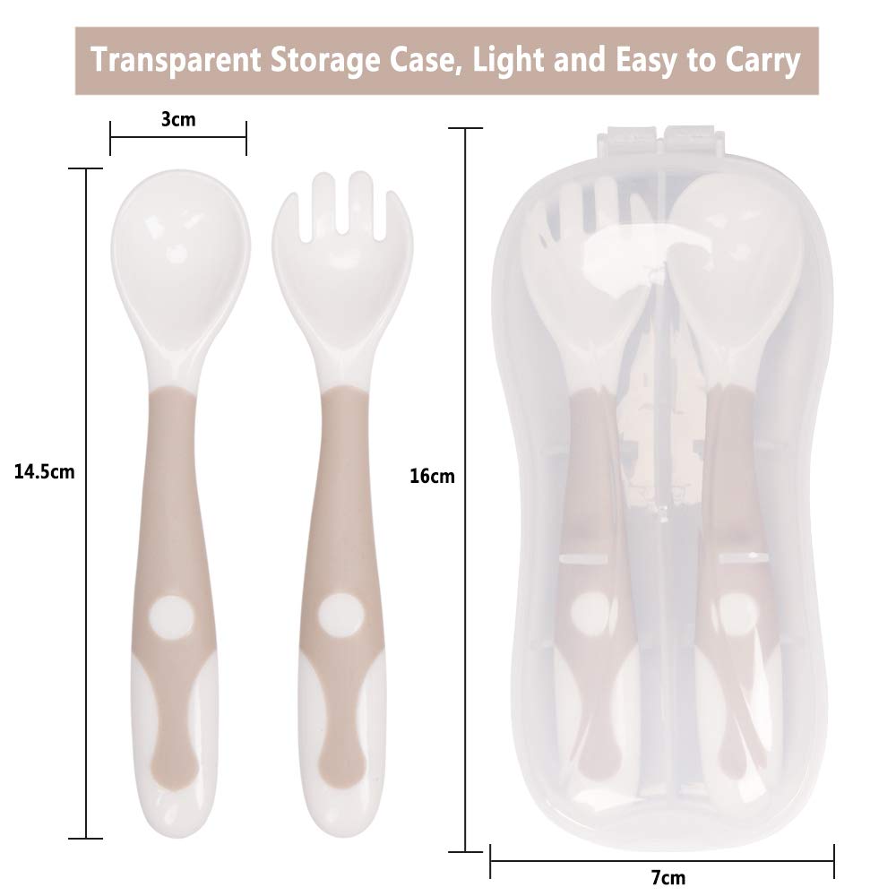 Baby Utensils Spoon Fork Set with Travel Safe Case 1