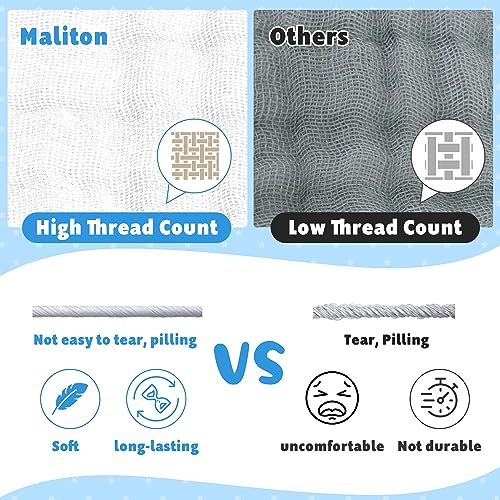 Maliton 6 Pack Muslin Burp Cloths 20x10 100 Cotton 1