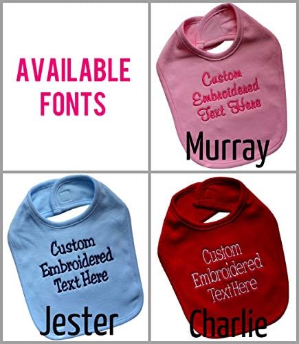 Funny Girl Designs Personalized Baby Bib with Custom Text