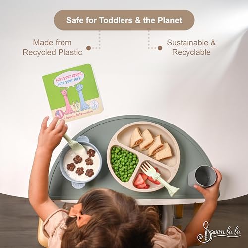 Spoon la la Toddler Utensils Set - 6 Pack 3 Spoons 3 Forks