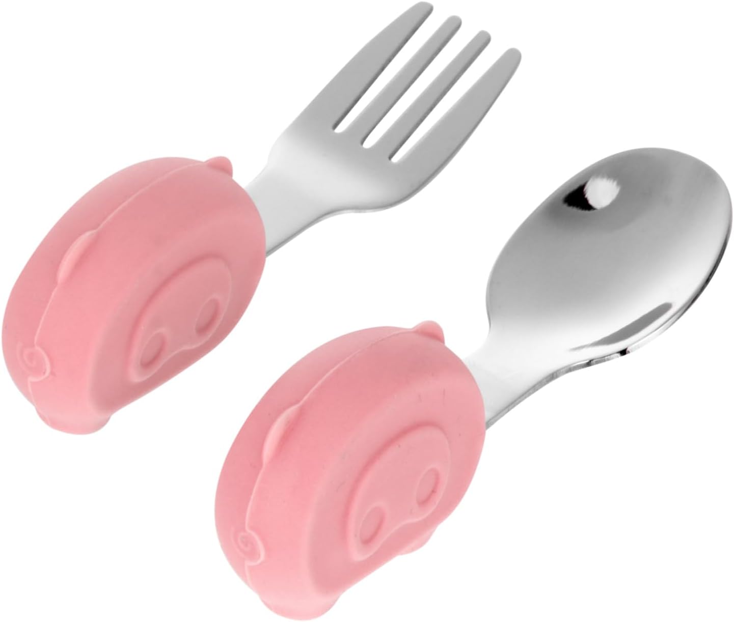 VICASKY 2pcs Pig Design Stainless Steel Utensils Set 1
