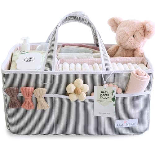 Lily Miles Pink Blush Diaper Caddy Organizer