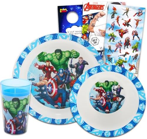 Marvel Avengers Dinnerware Set for Kids - 3 Pc Bundle