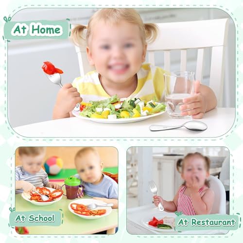 E-far 6-Piece Toddler Stainless Steel Utensils Set