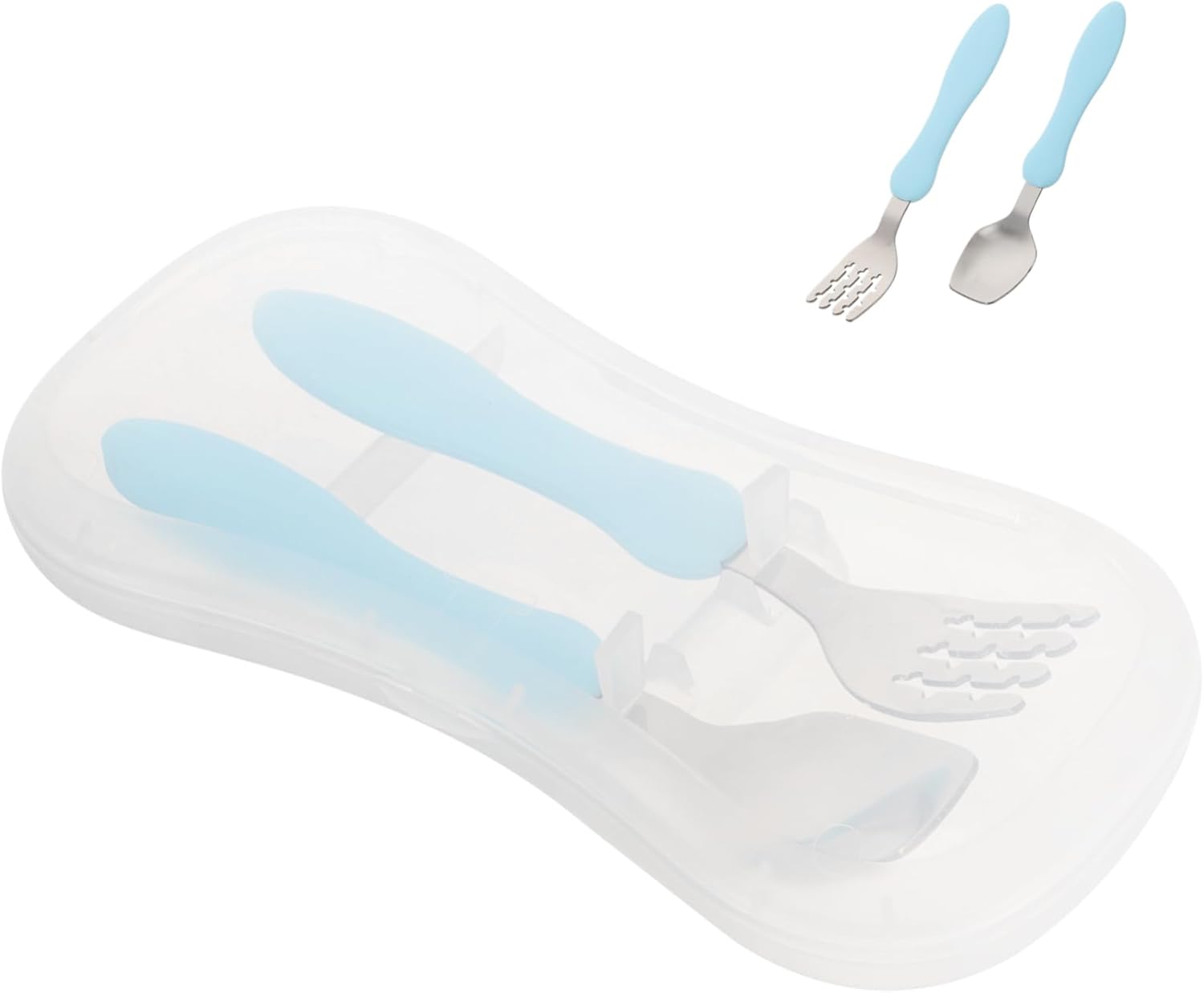Beatifufu 3pcs Utensil Set for Baby Self Feeding