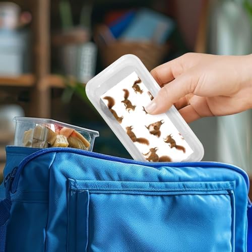 Cute Squirrel Print Stainless Steel Flatware Set with Travel Case