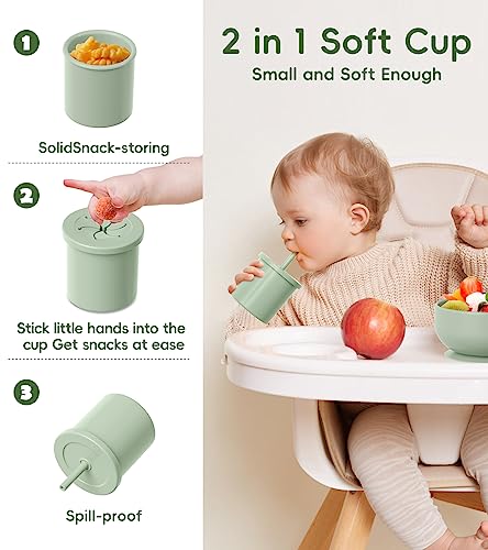 Guffo BPA Free Silicone Baby Feeding Set 8pc
