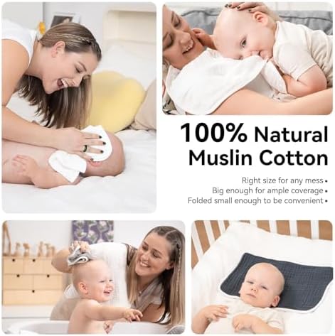 Synrroe Muslin Burp Cloths and Bibs Set 1