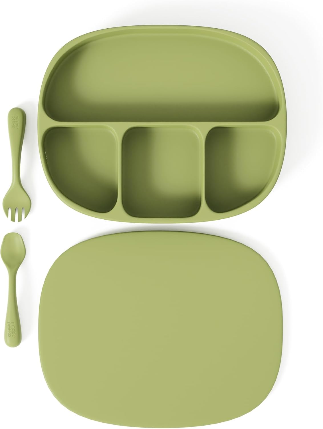 Muqee Peeko Baby Feeding Essentials Set - 3 Piece Green