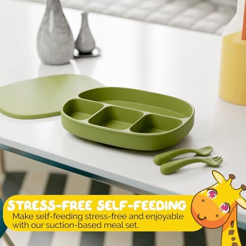 Muqee Peeko Baby Feeding Essentials Set - 3 Piece Green
