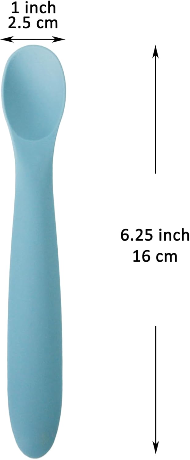 Youngever 9 Pack Silicone Baby Spoons 1