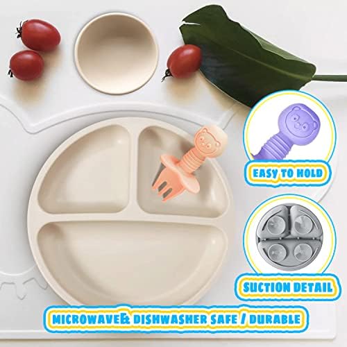 JIFTOK 8 Pcs Silicone Baby Feeding Set