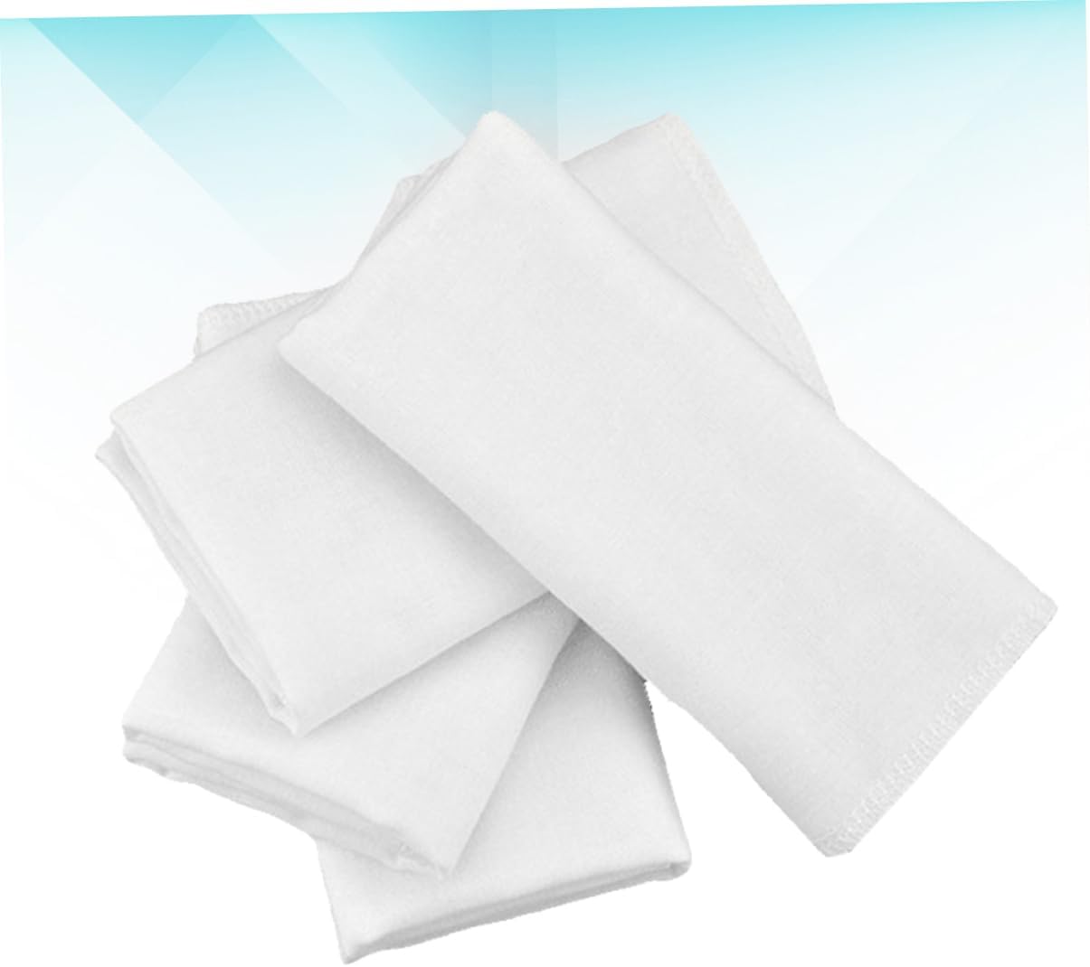 VALICLUD 5pcs White Cotton Burp Cloths for Baby