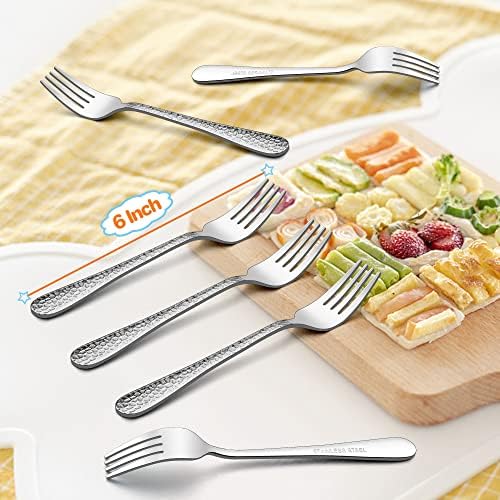 LIANYU 12-Piece Stainless Steel Kids Fork Set