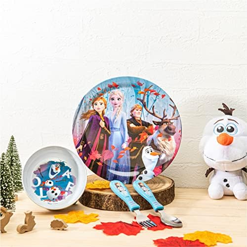 Zak Designs Frozen 2 5-Piece Dinnerware Set for Kids Ages 3